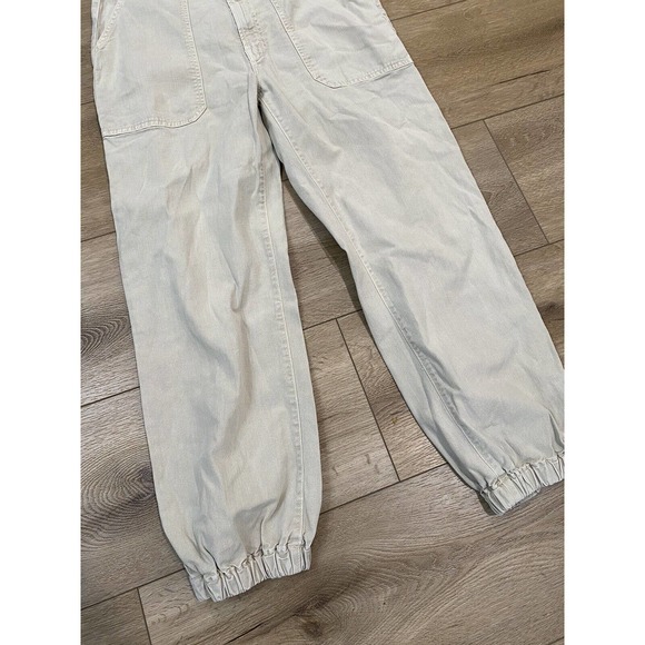 Mother The Wrapper Patch Springy Ankle Pant Cream Neutral High Rise Size 31 - Picture 2 of 11